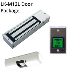 LK-M12L 1200 LBS Magnetic lock Kit, Motion Sensor and Request to Exit Button Package